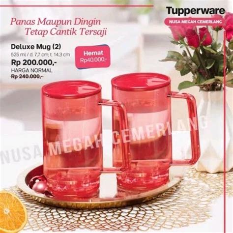 Jual Deluxe Mug Tupperware Seal 2 Gelas Tupperware Cangkir