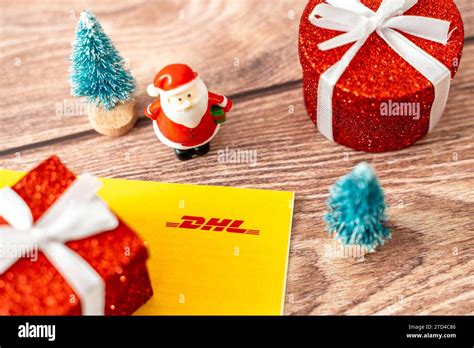 Augsburg Bavaria Germany December 15 2023 DHL Parcel And Parcel