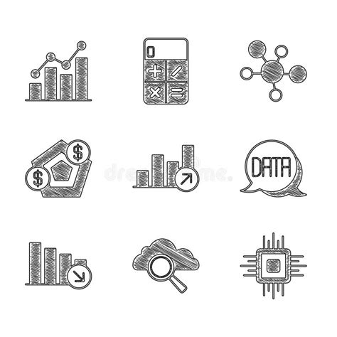 Set Financial Growth Search Cloud Computing Processor CPU Data