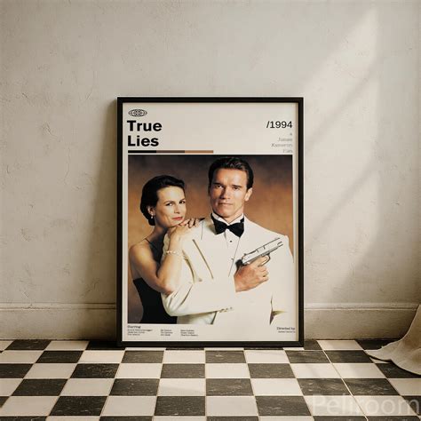 True Lies Vintage Movie Poster | Arnold Schwarzenegger Jamie Lee Curtis