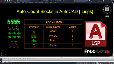 Auto Count Blocks In AutoCAD LISP