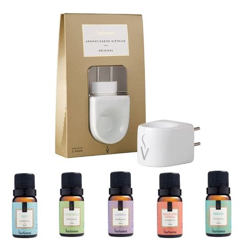 Kit Difusor El Trico Porcelana E Ess Ncias Ml Via Aroma Mercado