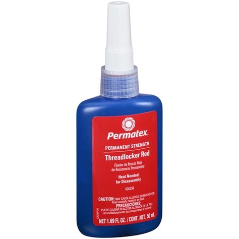 Permatex Permanent Strength Threadlocker Red Ml Thread Lockers