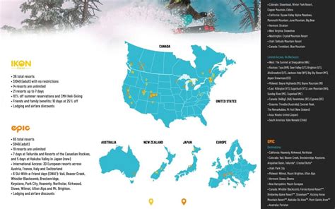 Epic Pass Resort Map South Carolina Map