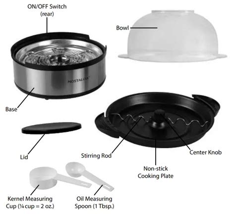 Nostalgia Nsp6yw6a 6 Quart Stirring Speed Popcorn Popper Instructions