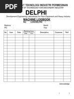 machine log book template