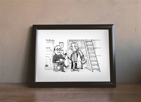 Everlasting Joy Sketch Of G K Chesterton C S Lewis Etsy