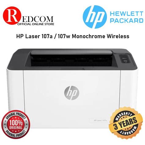 Hp Laser 107a 107w Monochrome Wireless 4zb77a 4zb78a Shopee Malaysia