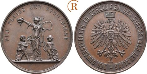 Esslingen Stadt Bronzemedaille Von O Beh O J F Vz Ma Shops