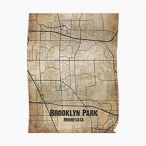 Vintage Brooklyn Park Minnesota Map | Vintage Map Of Brooklyn Park ...