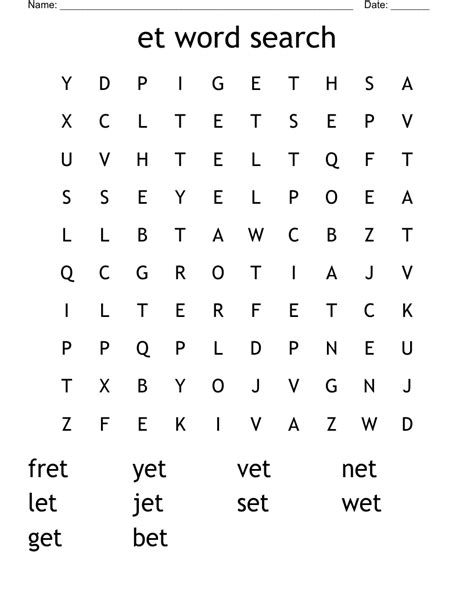 Et Word Search Wordmint