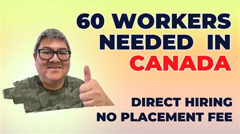 Workers Needed In Canada I Direct Hiring I No Placement Fee I Buhay