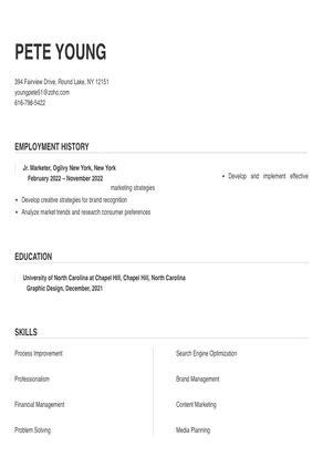 Marketer Resume Sample & Tips | Online Resume Builder