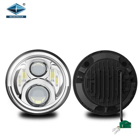 7 Inch Headlight With Halo Ring Motorcycle Led Round Light For Harley Davidson China 7 Inch