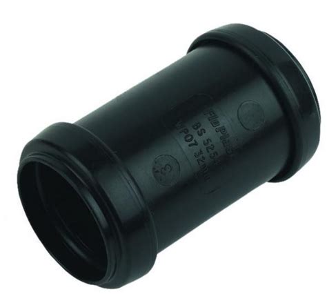 FLOPLAST 40mm Black Pushfit Waste Pipe Coupling On Demand Supplies