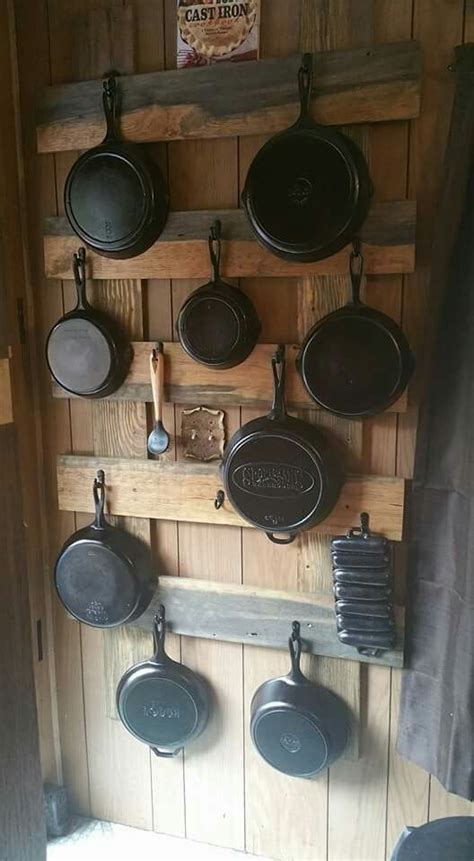 Cast Iron Storage Idea Rustic Kitchen Rustic Kitchen Decor Rustic House