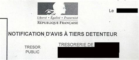 modèle lettre avis tiers détenteur