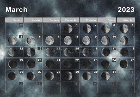 Moon Lunar Calendar 2023 Stock Illustrations 398 Moon Lunar Calendar