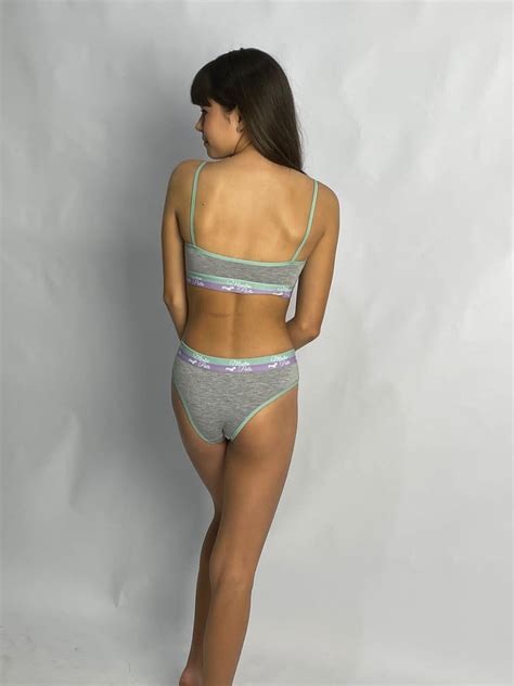 Comprar Conjunto Lingerie Infantil Juvenil Sem Bojo Mescla Liso Menina