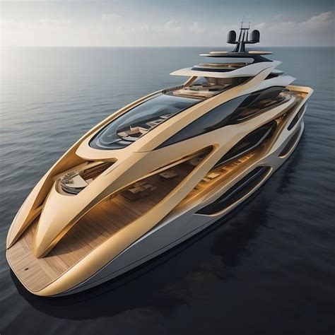 Premium AI Image | A futuristic yacht boat luxury concept