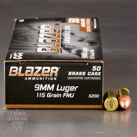 Bulk Blazer Brass 9mm Luger 9x19 Ammo For Sale 1000 Rounds