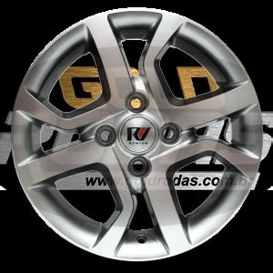 Jogo De Roda Fiat Mobi P X X Preta Diamantada Gold Rodas