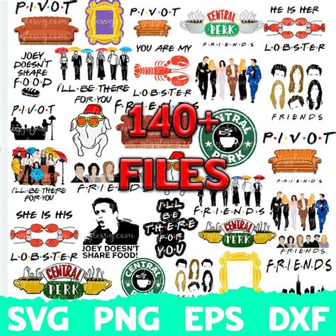 friends tv show svg bundle svg png dxf eps  files  print