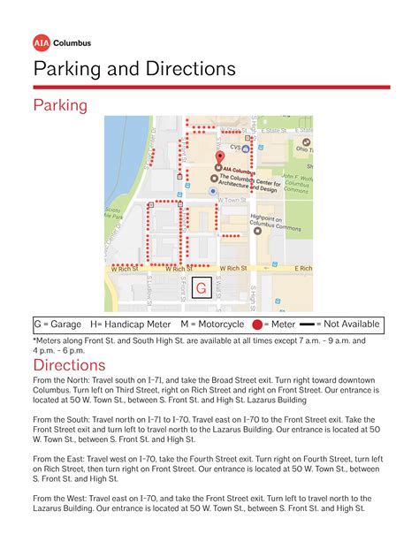 Parking and Directions – AIA Columbus