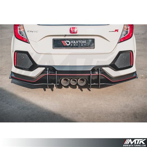 Diffuseur arrière Maxton pour Honda Civic Type R FK8 2018 Type R