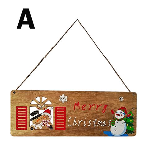 48pcs Christmas Wooden Small Pendants Christmas Decoration Christmas Tree Hanging Decor For