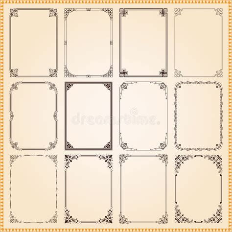 Decorative Frames And Borders Set Vector Stock Vector Illustration Of