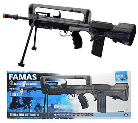 FAMAS F1 AEG Electric Airsoft Rifle - Clear Smoke