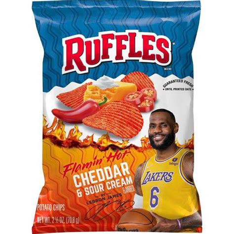 Ruffles 2 5 Oz Flamin Cheddar Sour Cream Potato Chips 68891 Blain S