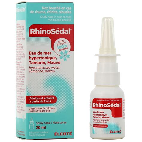 Rhinosedal Spray nasal hypertonique eau de mer Débouche le nez