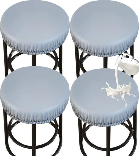 Amazon Stool Covers Round Stretch Pu Round Bar Stool Covers