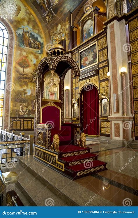 Interior De La Iglesia Ortodoxa Copta En Sharm El Sheikh Egipto Imagen