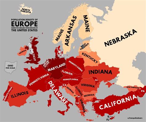 Population Map Of Europe