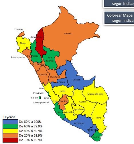 Mapa Per Interactivo En Excel Con Macros Interactive Peru Map In