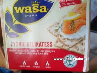 Ile kcal ma Pieczywo Wasa żytnie Delikatess 344kcal Wasa Tabele kalorii