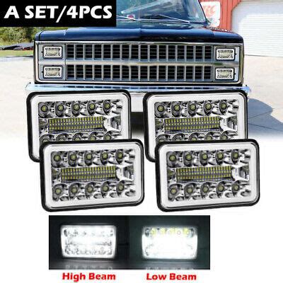 Pcs X Led Headlights High Low Beam For Chevy C Pickup Truck