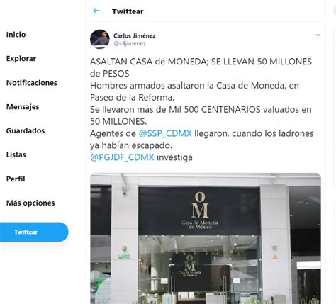 Asaltan La Casa De Moneda En M Xico Centenarios Habr An Sido