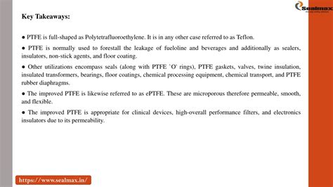 Ppt Significance Of Ptfe And The Usefulness Of Expanded Ptfe