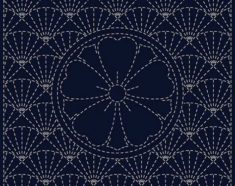 Qh Textiles Sashiko Pre Printed Wash Away Pattern Sampler Ken Zakura