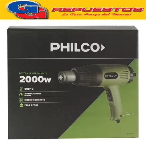 PISTOLA DE AIRE CALIENTE POTENCIA DE 2000W HASTA 600ºC CON DOS