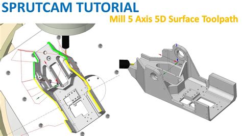 Sprutcam Tutorial 139 How To Create Toolpath Mill 5 Axis With