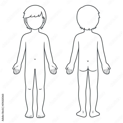 Child body template Stock Vector | Adobe Stock