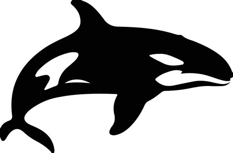 killer whale black silhouette 38101500 Vector Art at Vecteezy