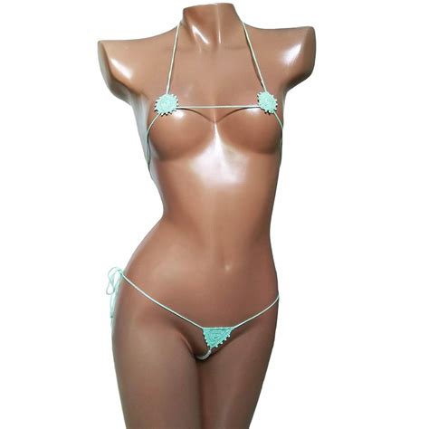 Handmade Crochet Extreme Micro G String Bikini Micro Bikinis India