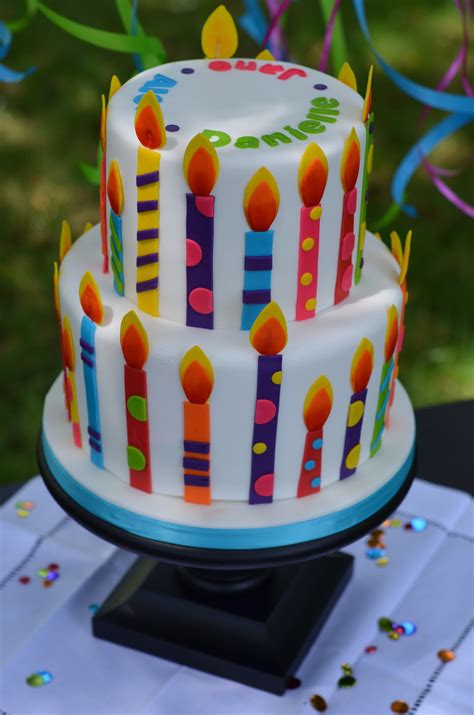 real simple birthday cake  candles  easy