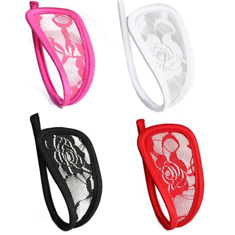 1PC Hot Sexy Lady Panties Girl C String Thongs Sexy Panties Lace Floral Lingerie Stealth Women C
